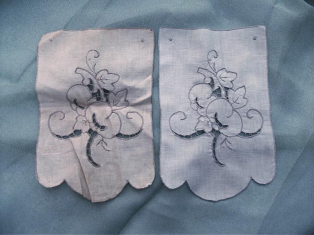 cutwork doilies before and after image