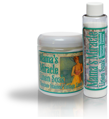 Mama's Miracle Linen Soak removes fabric stains